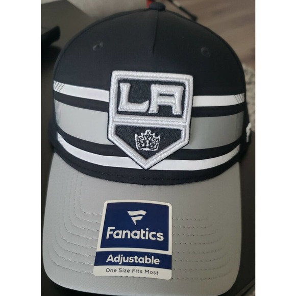 Los Angeles LA Kings Hat Cap Strap Back Strapback Black Adjustable NHL Fanatics - Picture 1 of 8
